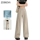 Women’s Ice Silk Loose Fit Pants for Comfort and Style - Himpall